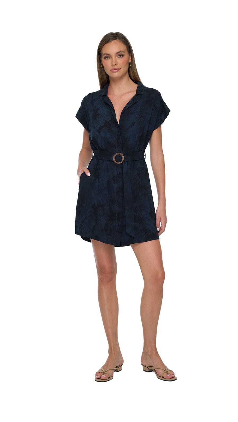 khushclothing DRESSES Aurora Collar Mini Dress - Hazy Ash