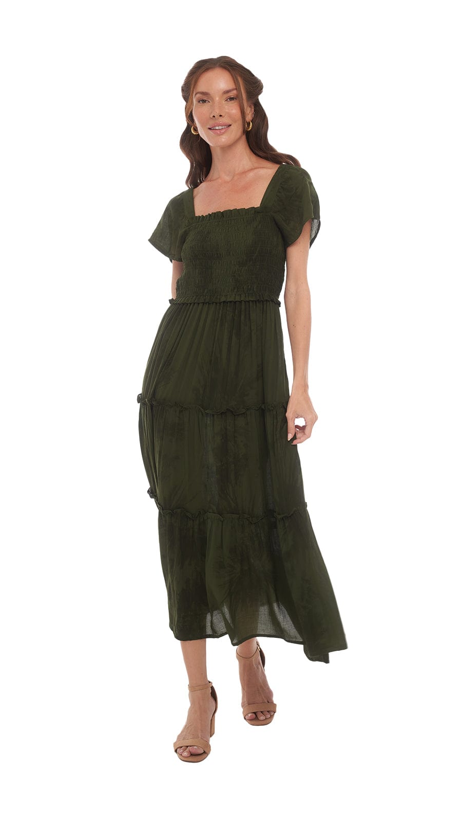 khushclothing DRESSES Bella Cypress Midi Dress - Murky Basil
