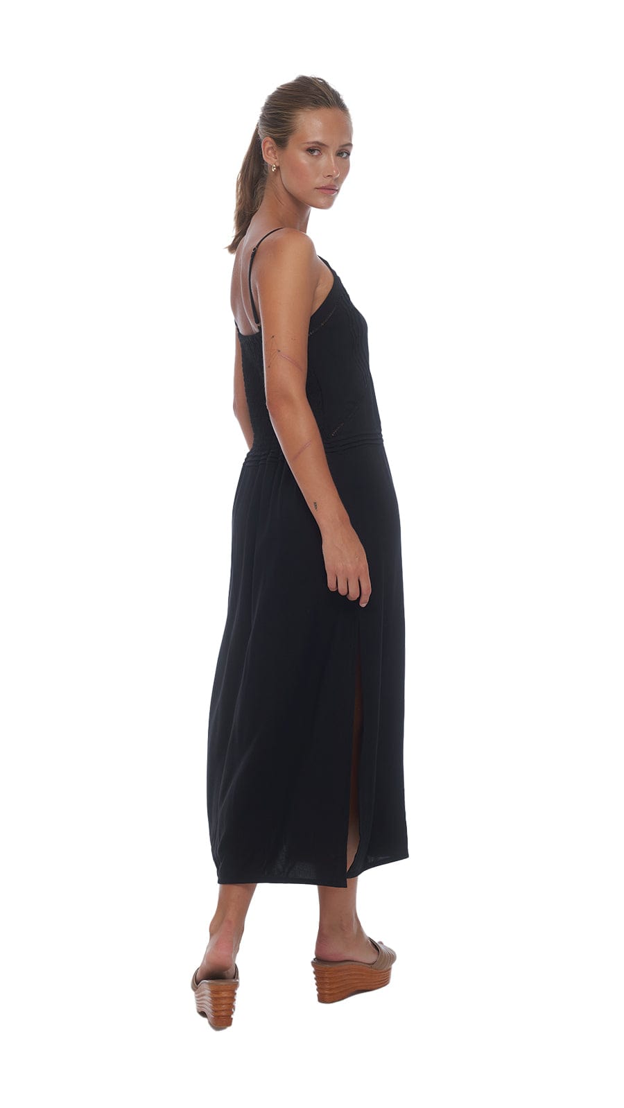 khushclothing DRESSES Bendita Manava Midi Dress -  Black