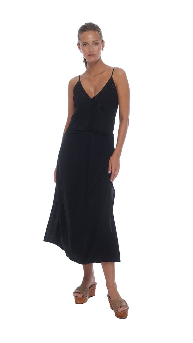 khushclothing DRESSES Bendita Manava Midi Dress -  Black