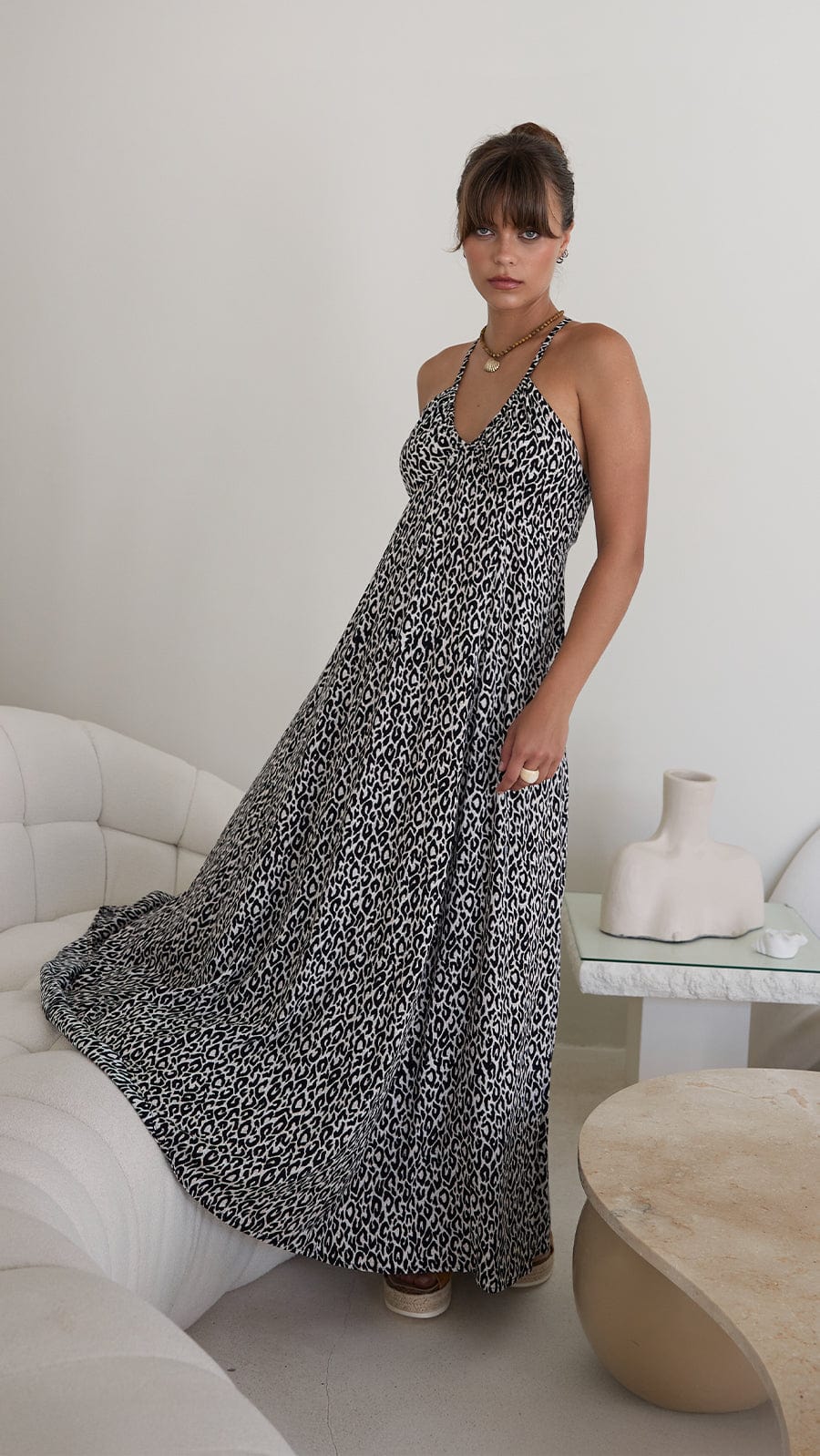 Lilia Maxi Dress - Fierce off-white  khushclothing