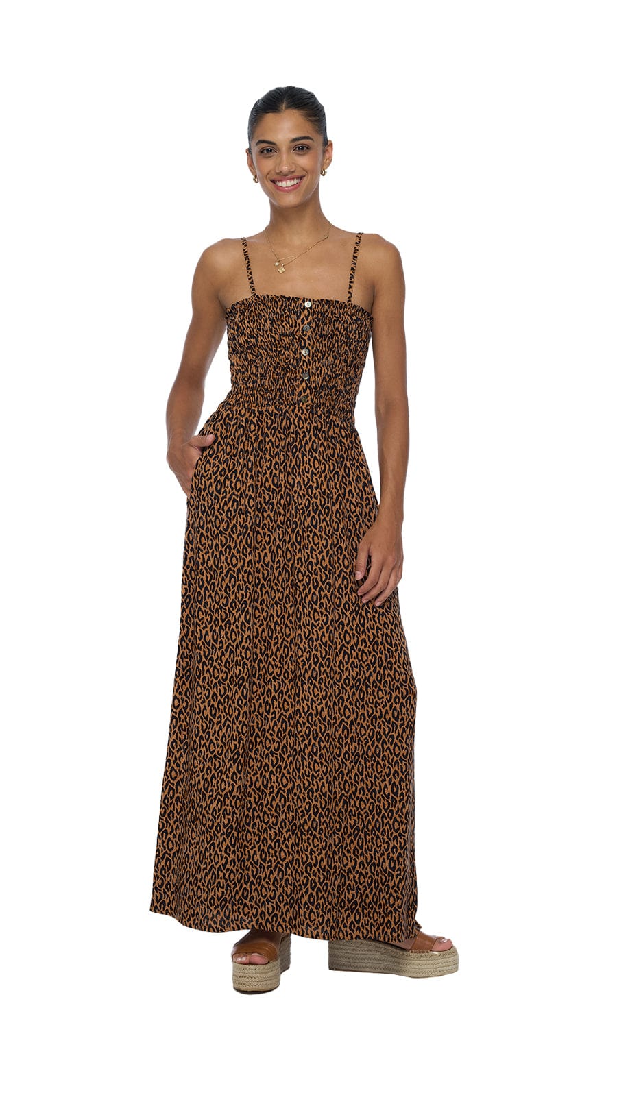 khushclothing DRESSES Plumeria Maxi Dress - Fierce Cider