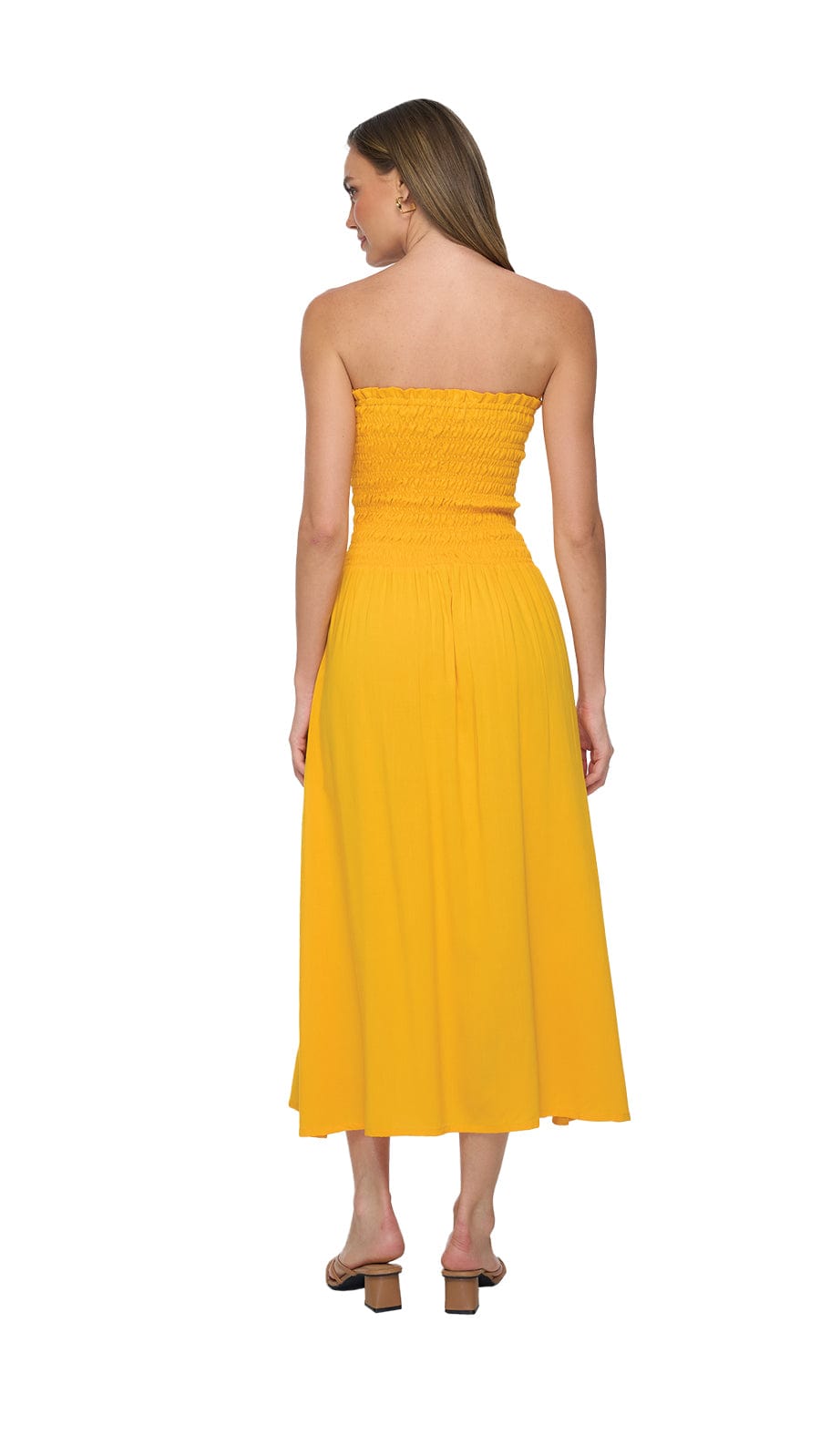 khushclothing DRESSES Portofino Midi Dress - Cyber Yellow