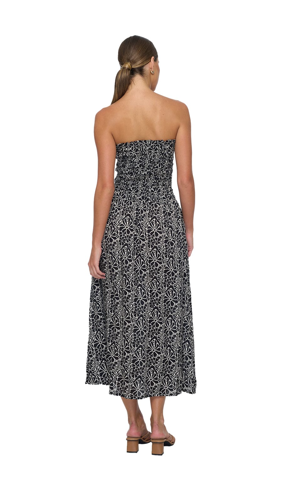 khushclothing DRESSES Portofino Midi Dress - Magnolia Black