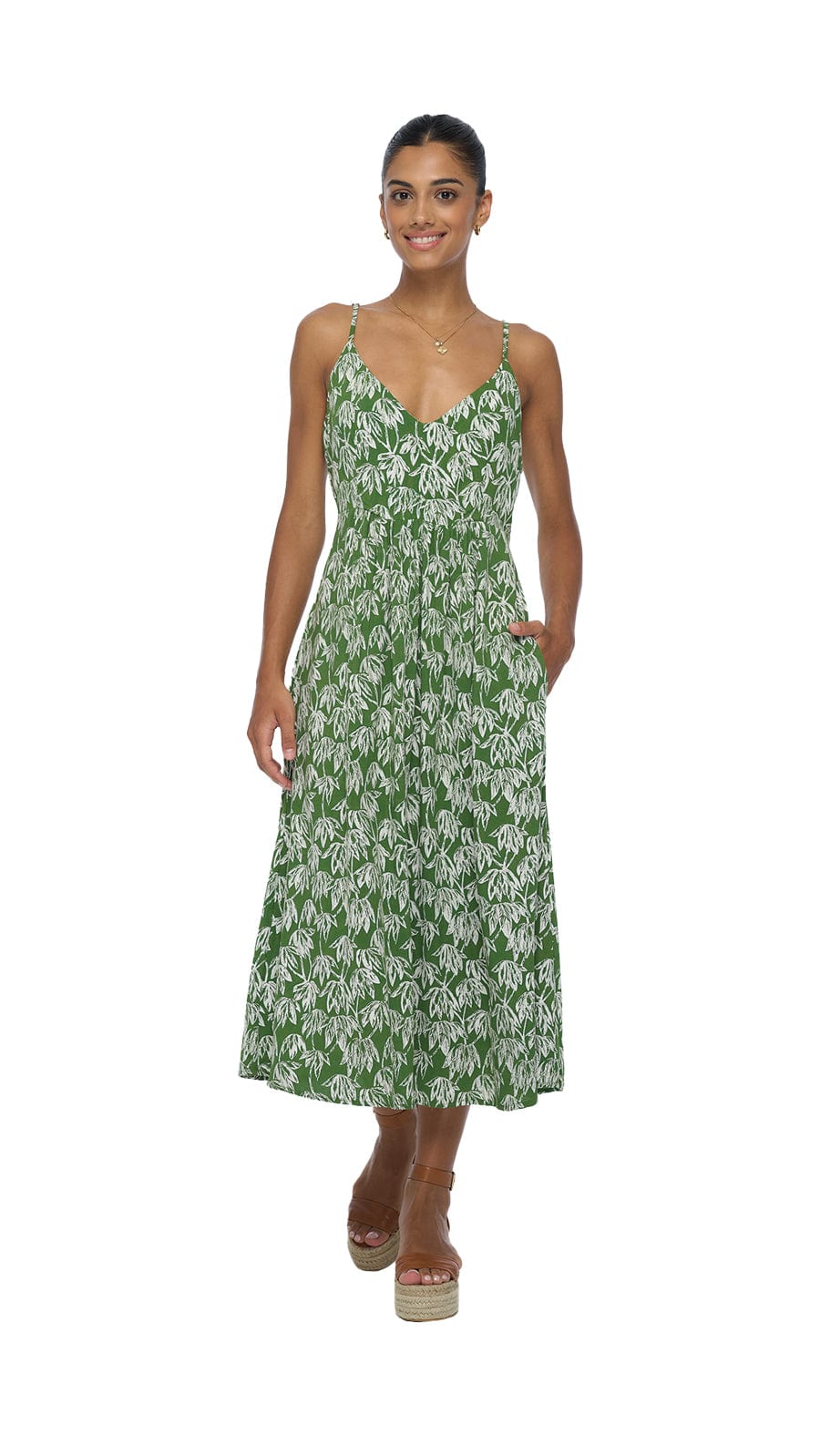 khushclothing DRESSES Soller Mio Midi Dress - Canopy Green