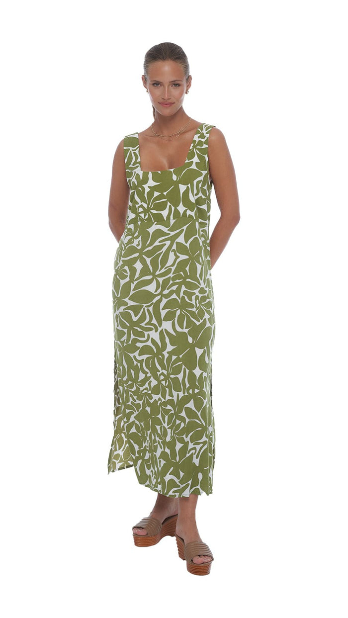 khushclothing DRESSES Sweet Aolani Midi Dress - Frangipani Moss