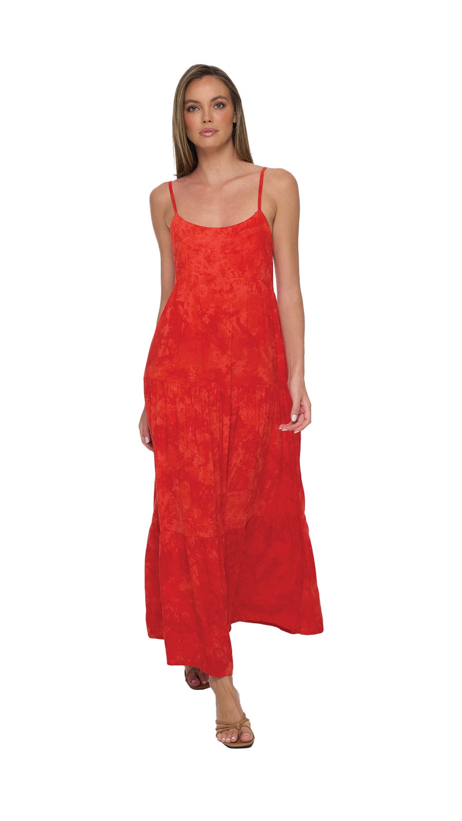 khushclothing DRESSES The Lifestyle Heiva Maxi Dress - Hazy Red Coral