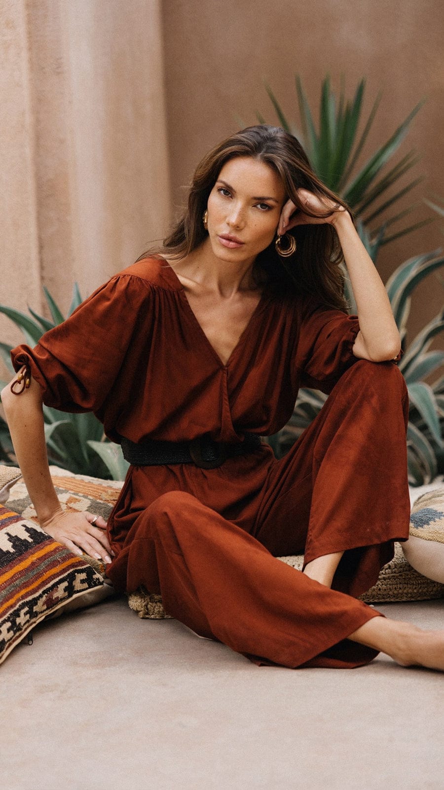 All-in-one Amalfi Jumpsuit - Murky Syrah – khushclothing