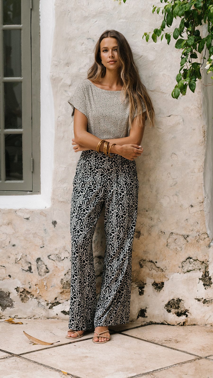 khushclothing PANTS Wide Leg Johanna Pants - Magnolia Black