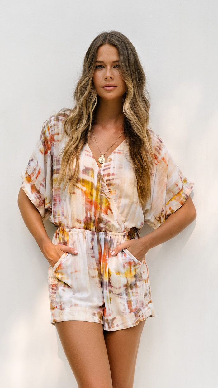khushclothing ROMPERS Boheme Wailea Romper - Acuarela