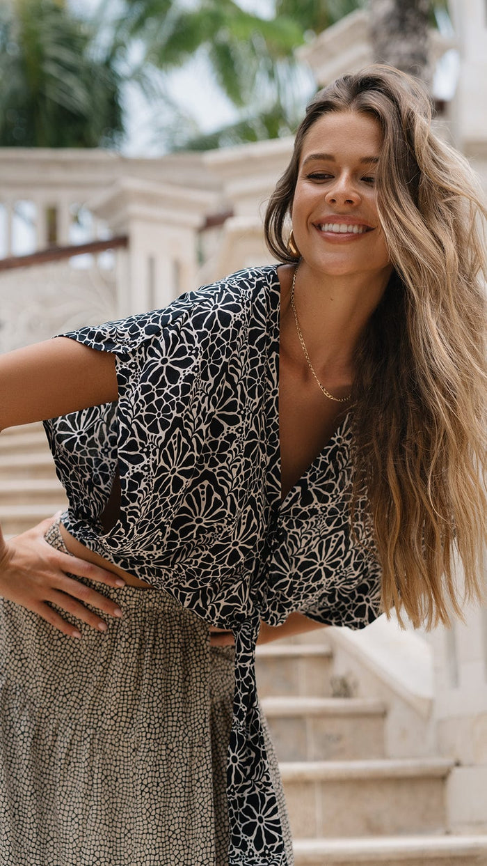 khushclothing TOPS Bacana Top - Magnolia Black