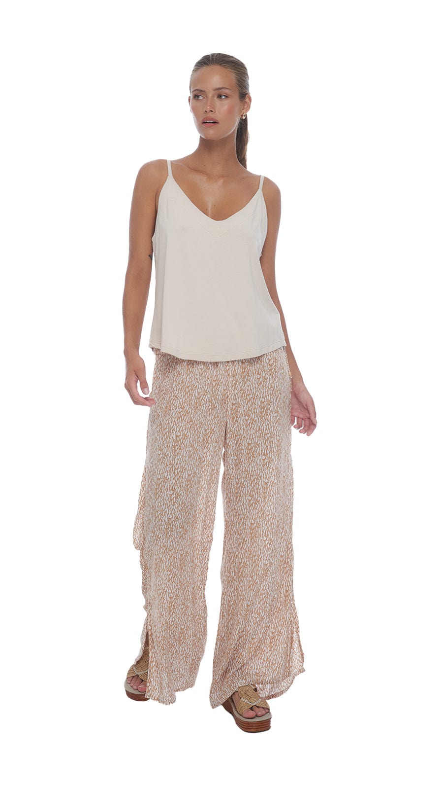 khushclothing TOPS Nanua Beige Open Back Top