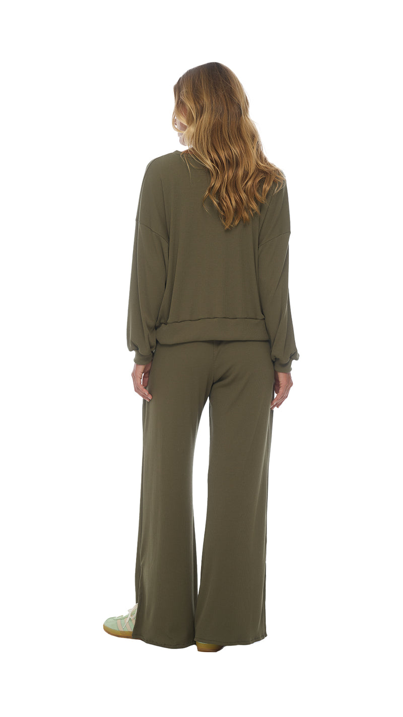 Dolce Crew Sweatshirt Bacio - Olive