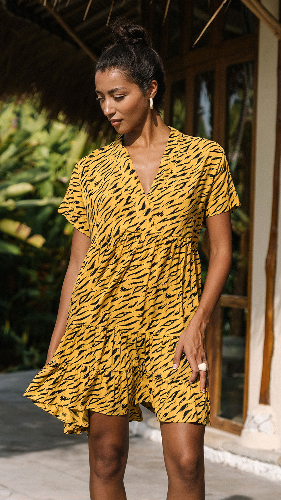 Free Spirit Heinui Mini Dress - Jungle Nugget