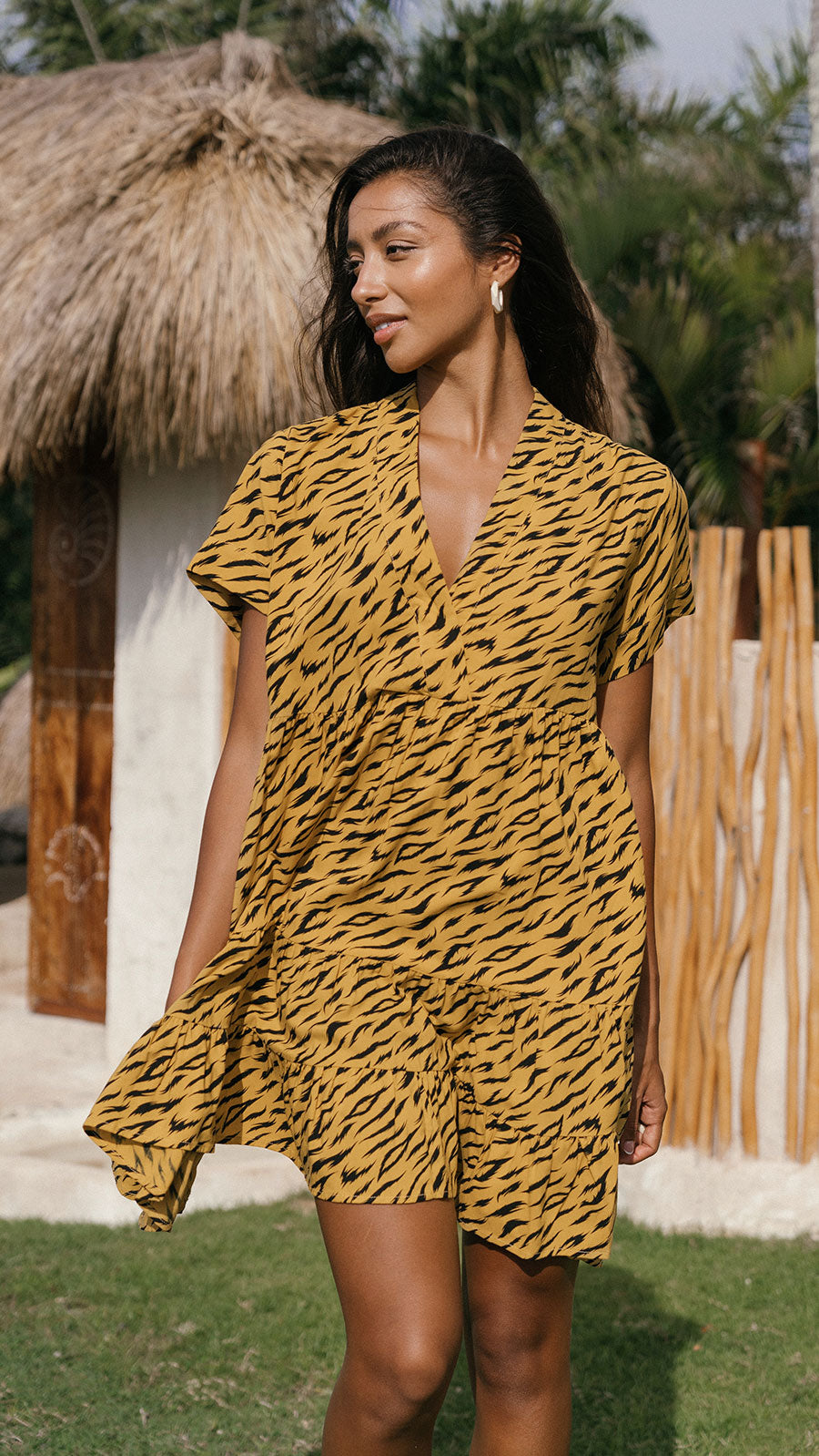 Free Spirit Heinui Mini Dress - Jungle Nugget