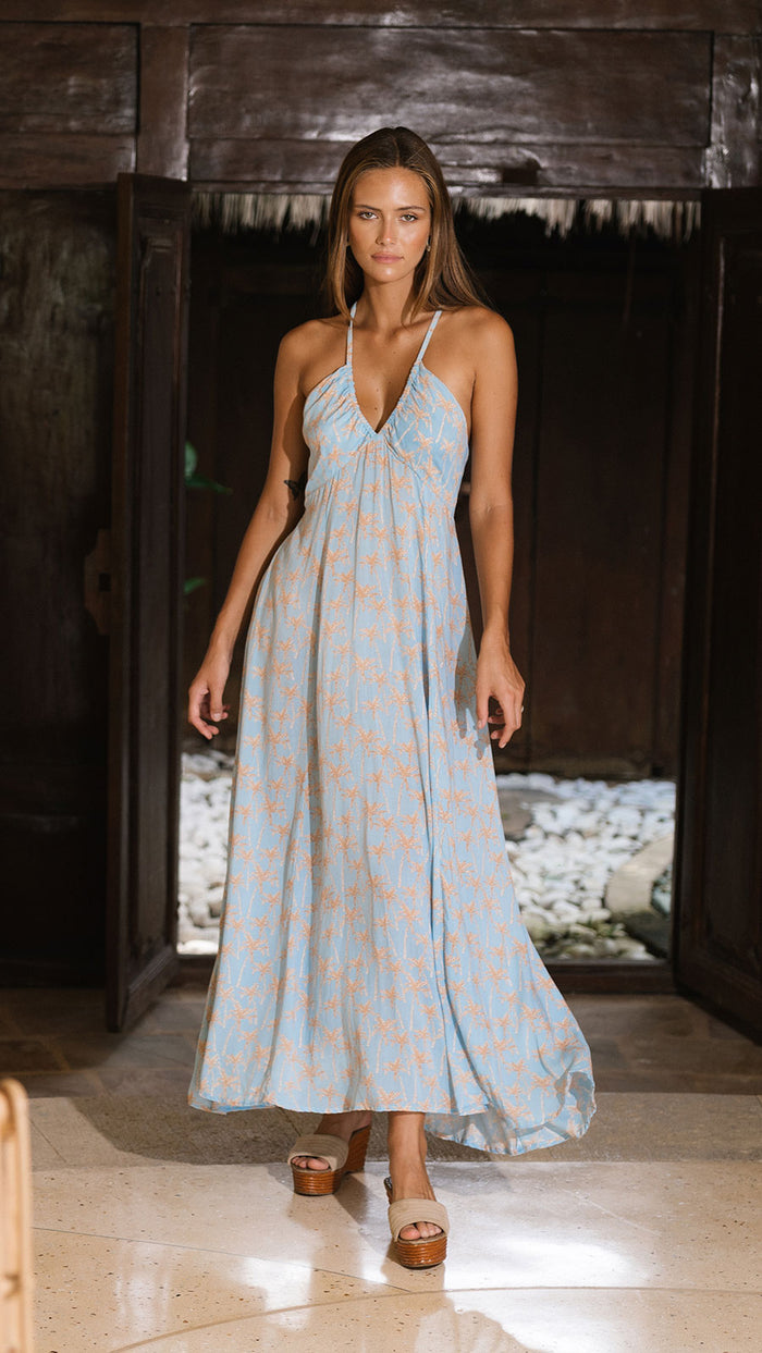 Sky Blue Larch Maxi Dress