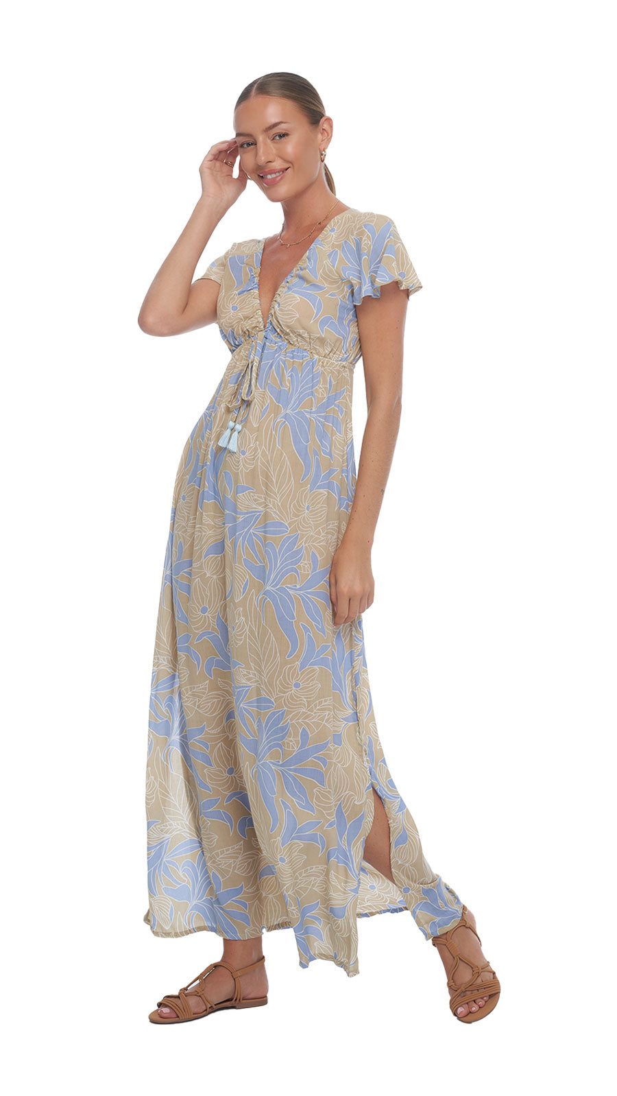 Leilani Bliss Maxi Dress - Tropical Steel Blue