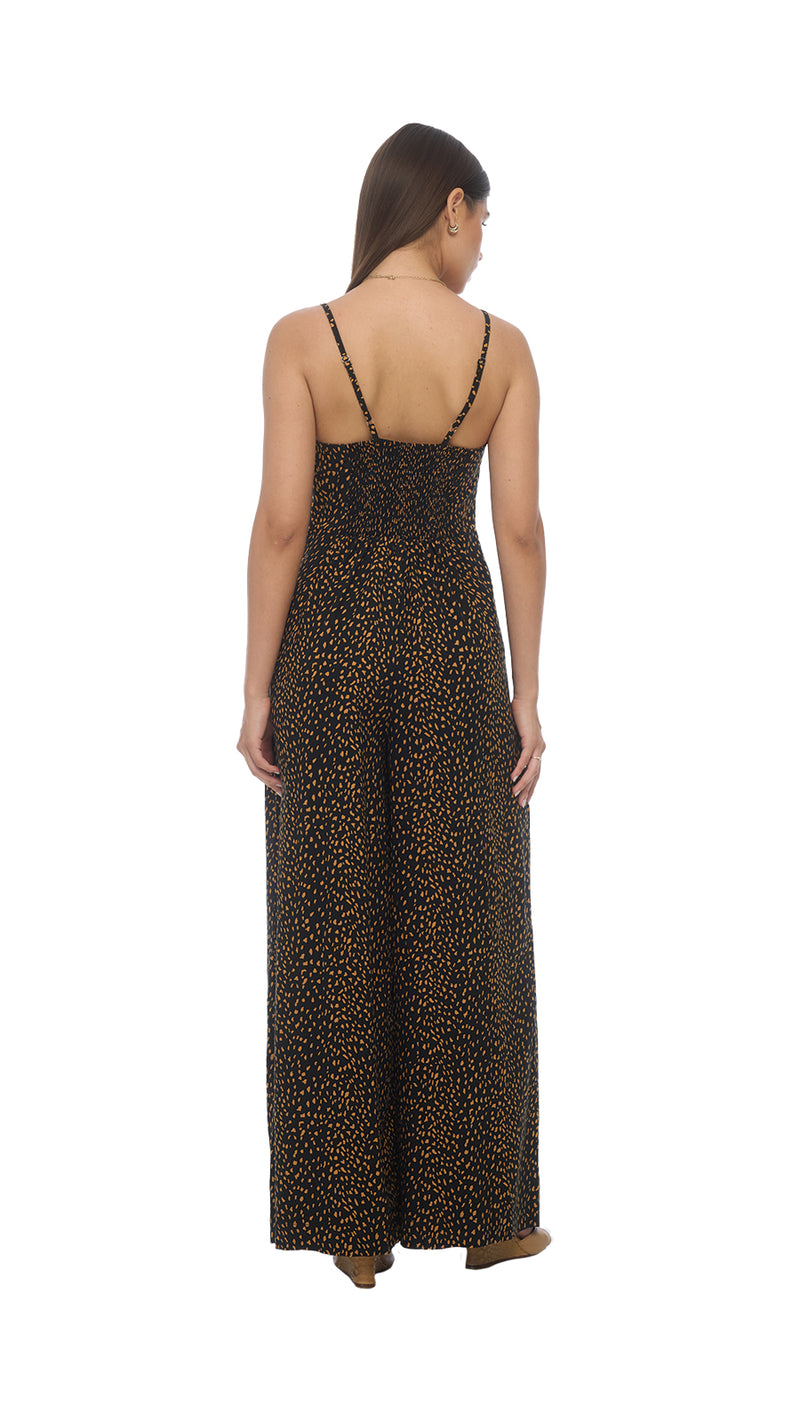 Tropical Morena Jumpsuit - Granelli Black