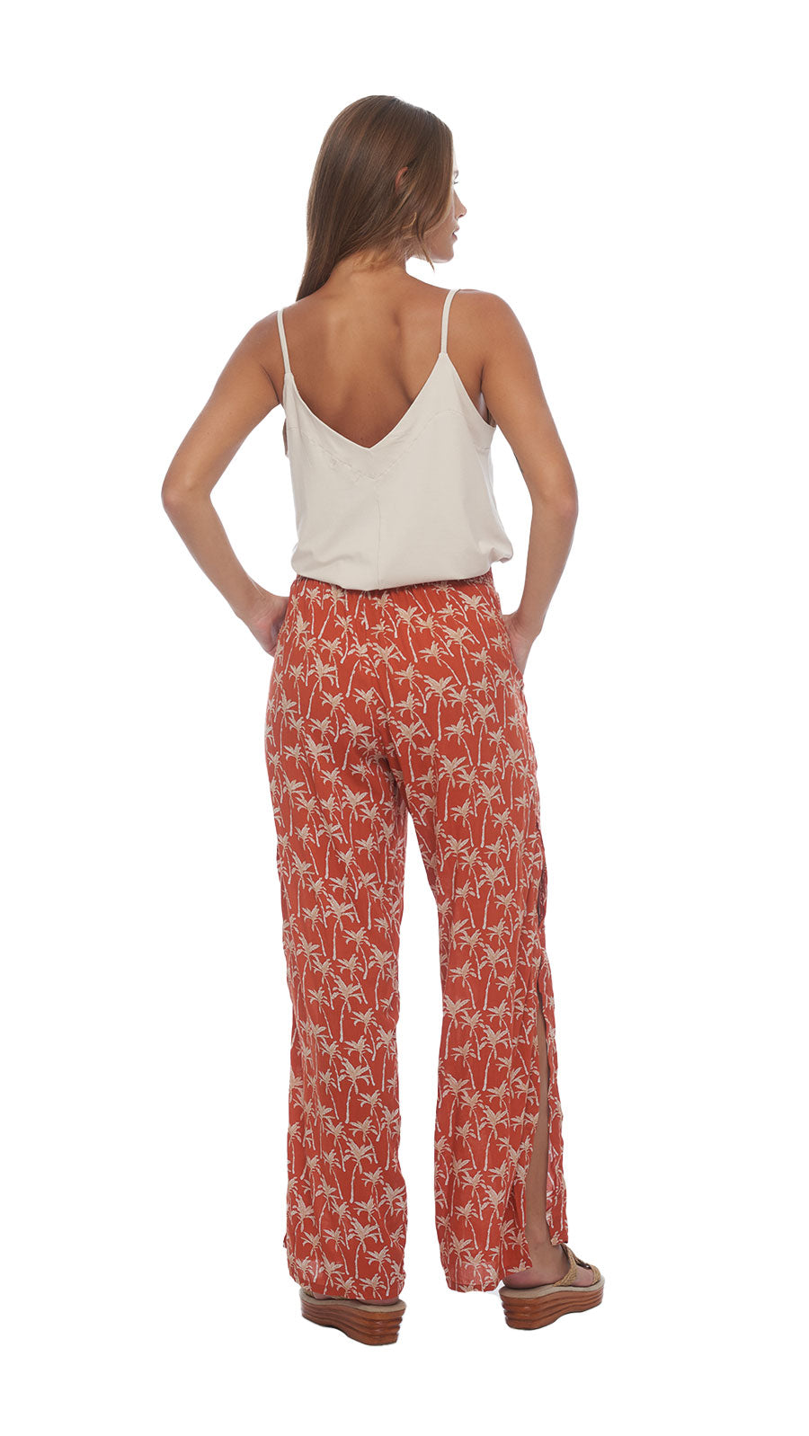 Blooming Mahana Pants - Palm Orange Rust