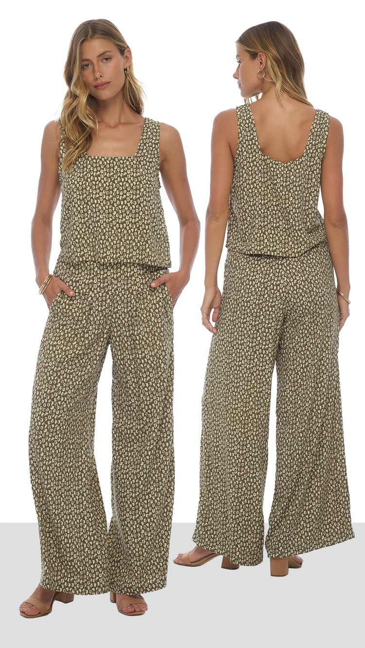 Wide Leg Johanna Pants - Tulipano Bancha