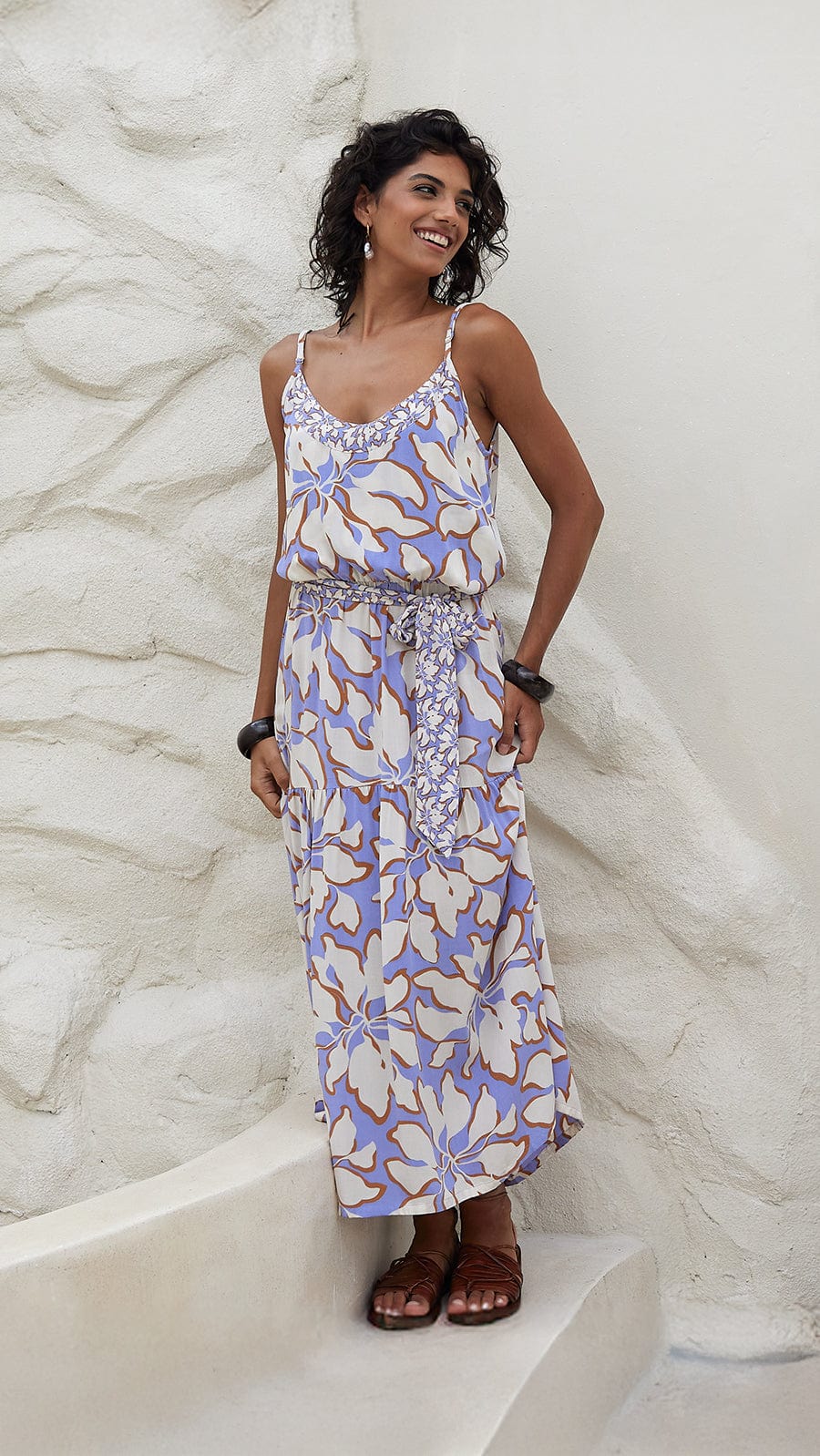 khushclothing DRESSES Aurelia Island Maxi Dress - Blooms Lavender