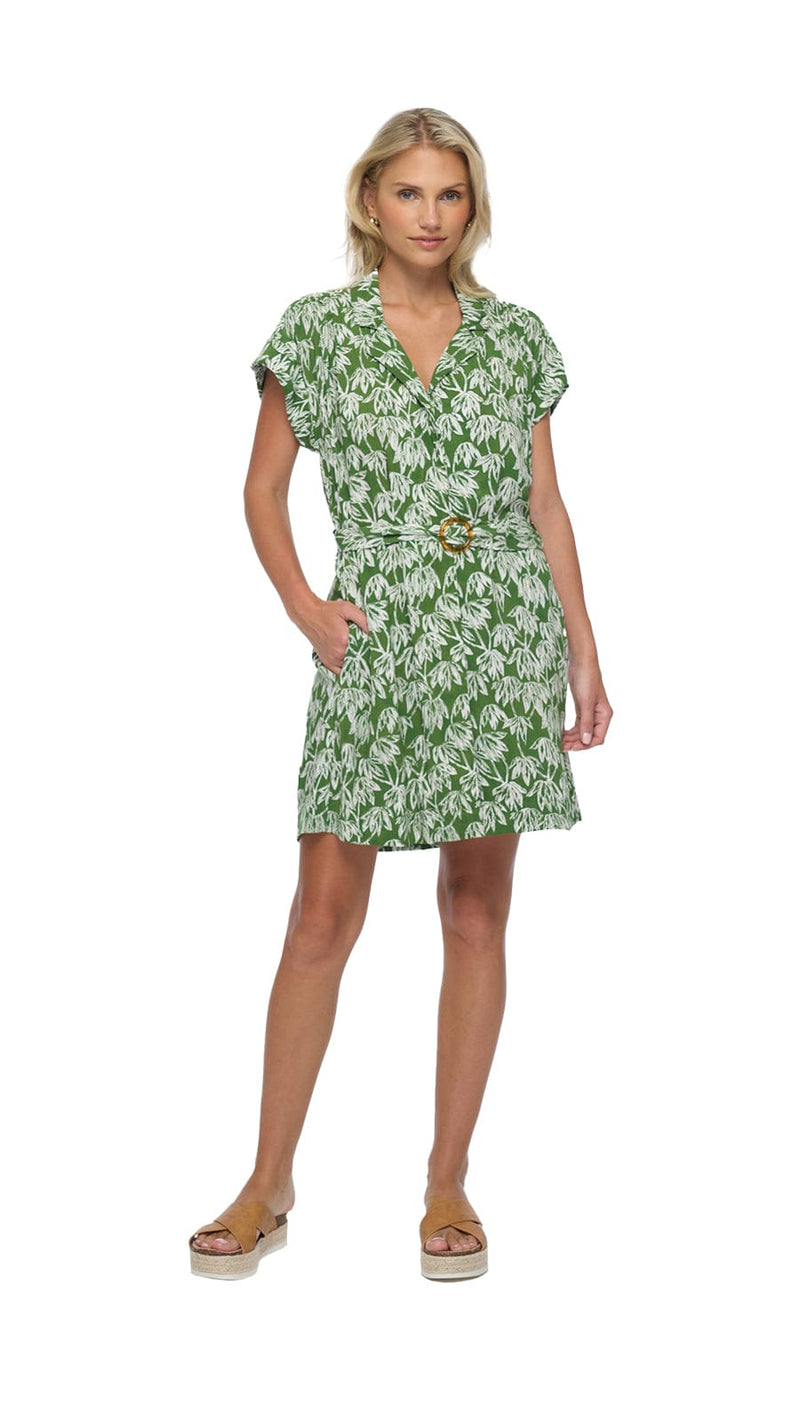 khushclothing DRESSES Aurora Collar Mini Dress - Canopy Green