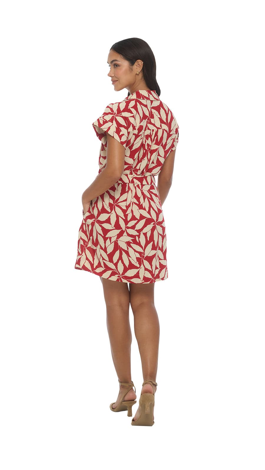 khushclothing DRESSES Aurora Collar Mini Dress - Laleen Red