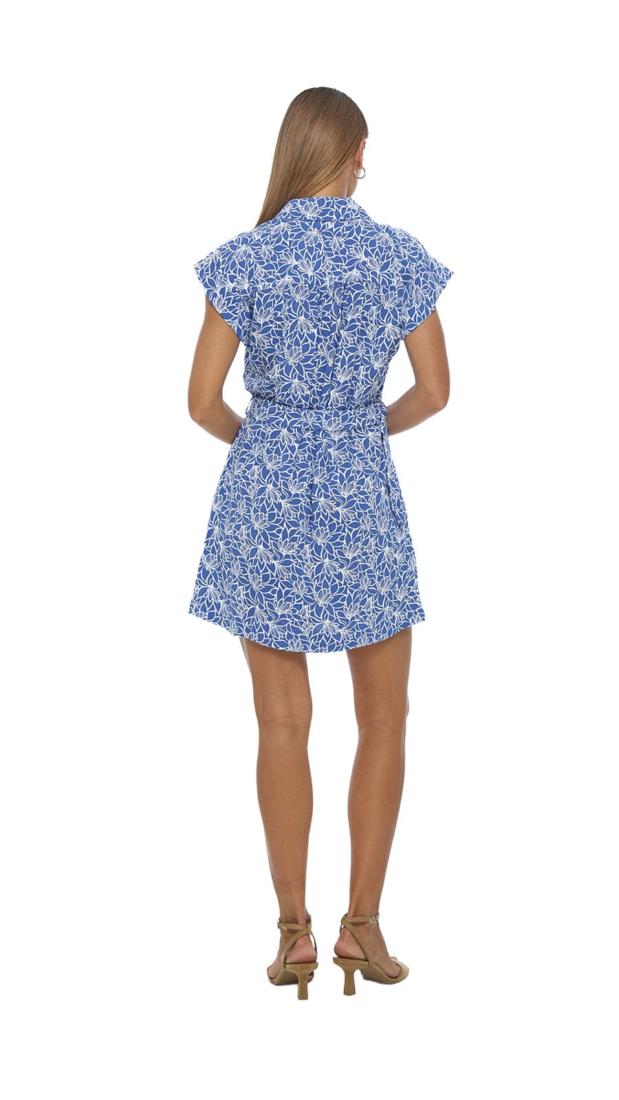 khushclothing DRESSES Aurora Collar Mini Dress - Lysoria Blue