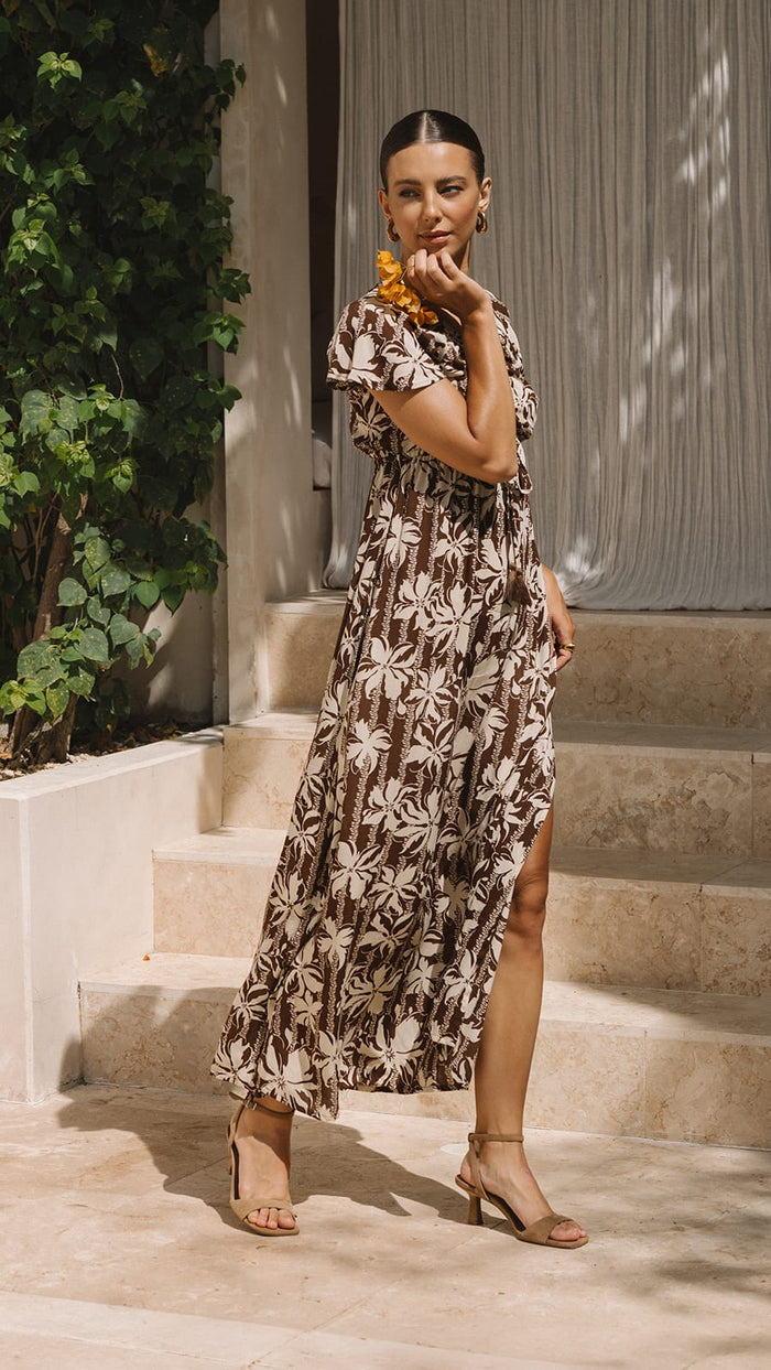 khushclothing DRESSES Avelle Maxi Dress - Elowen Brown