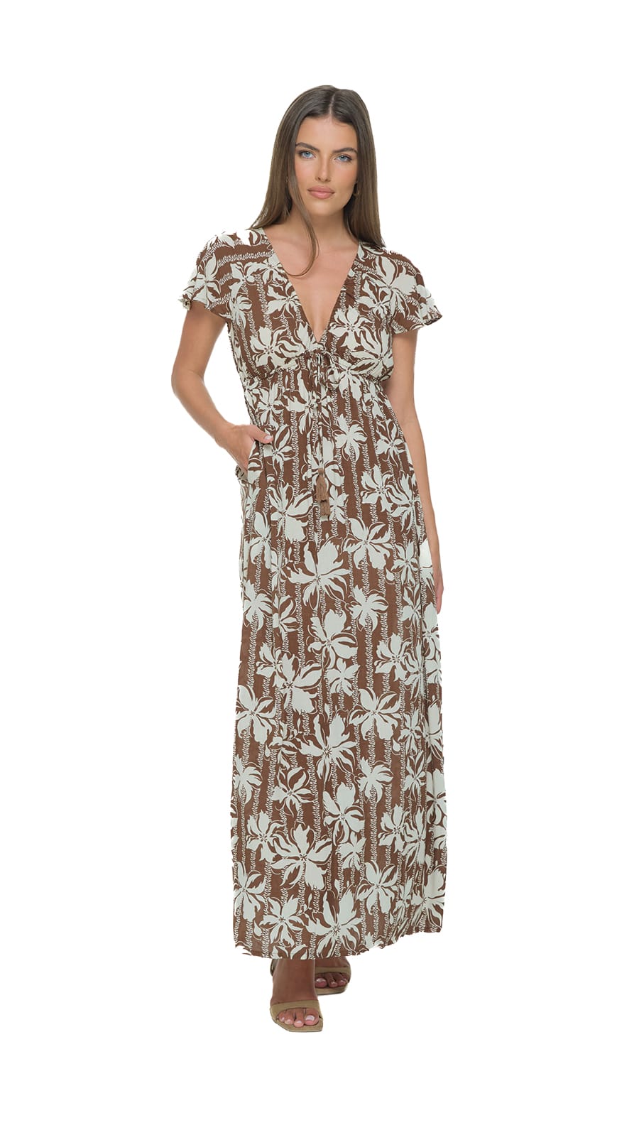 khushclothing DRESSES Avelle Maxi Dress - Elowen Brown