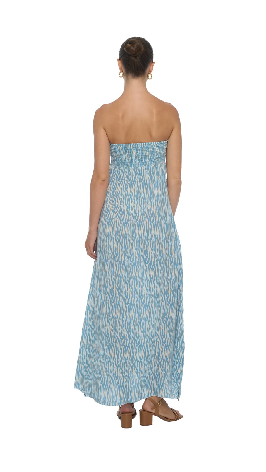 khushclothing DRESSES Aven Strapless Maxi Dress - Wild Blue