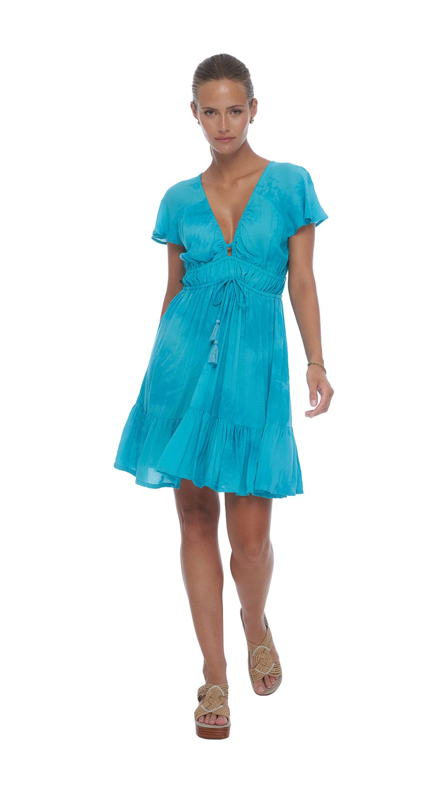 khushclothing DRESSES Chic Manoa Mini Dress - Murky Aquamarine
