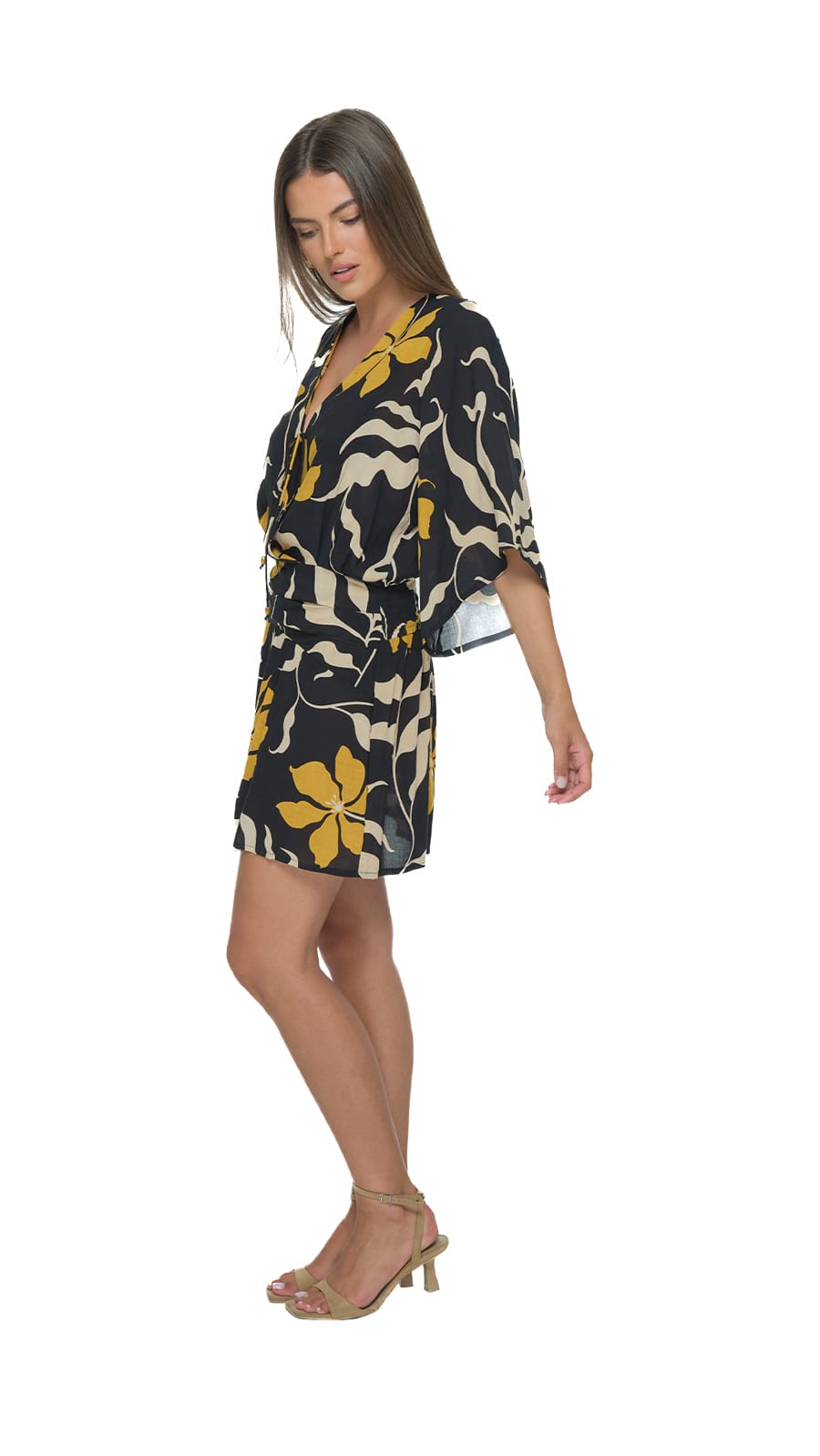 khushclothing DRESSES Eleni Mini Dress - Fleur Black