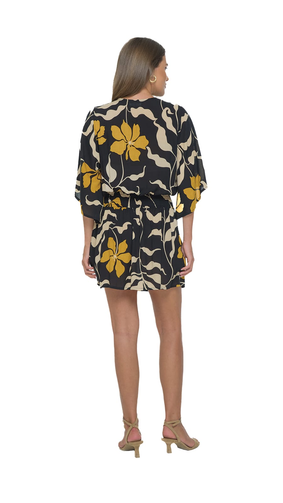 khushclothing DRESSES Eleni Mini Dress - Fleur Black