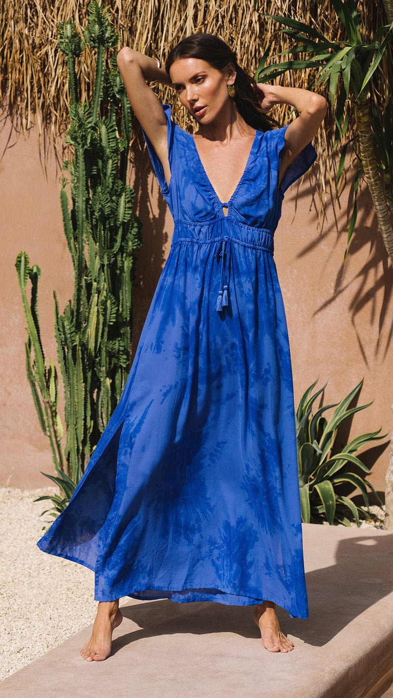 khushclothing DRESSES Enchanted Davanti Maxi Dress - Palace Blue