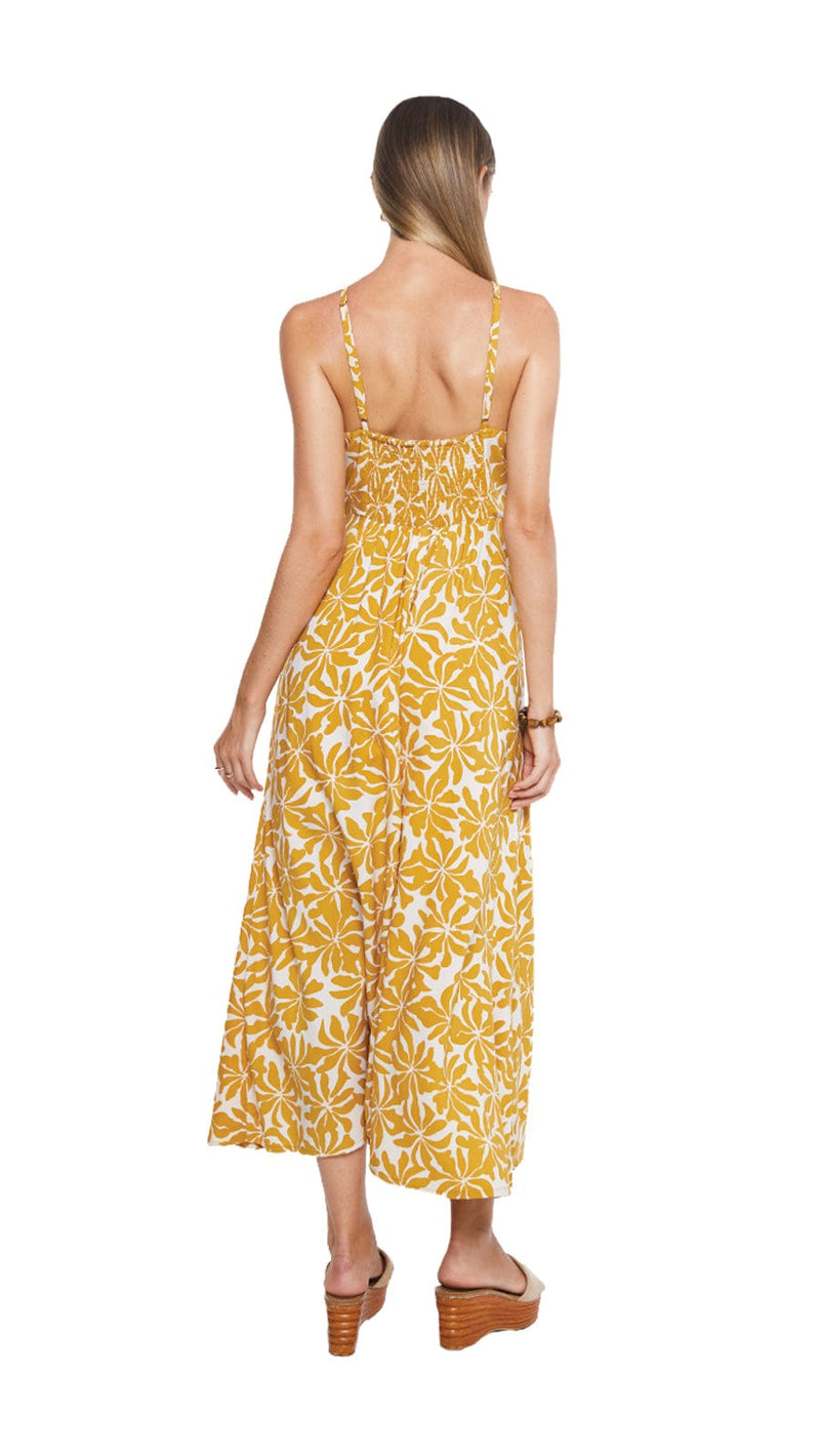 khushclothing DRESSES Halter Neck Hani Midi Dress - Aloha Mustard