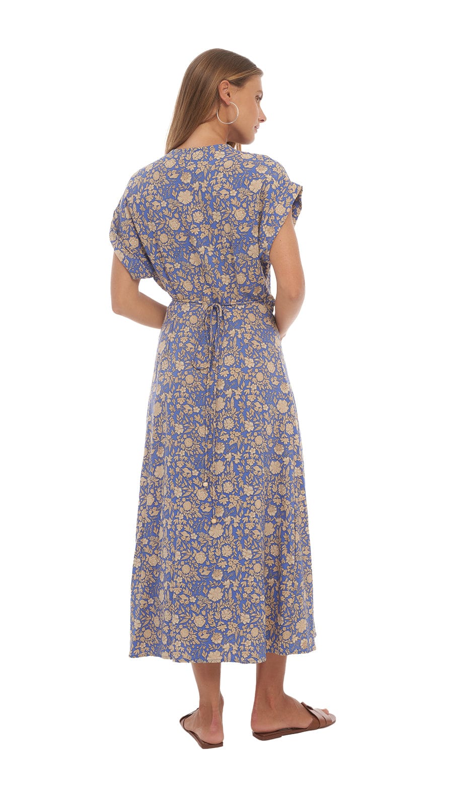 khushclothing DRESSES Jardin blue Midi Dress Roisin