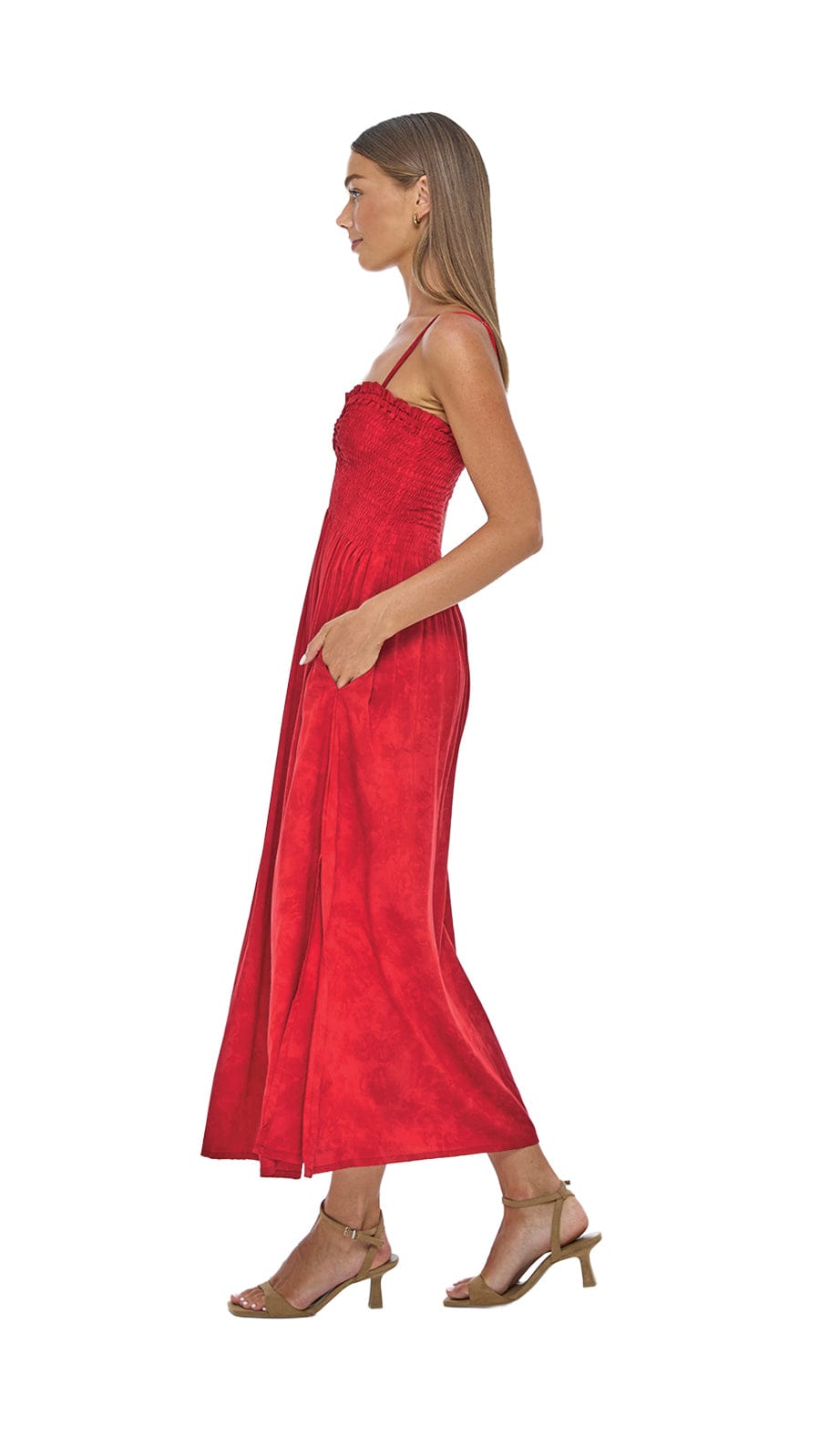 Kora Midi Dress - Hazy Ruby – khushclothing