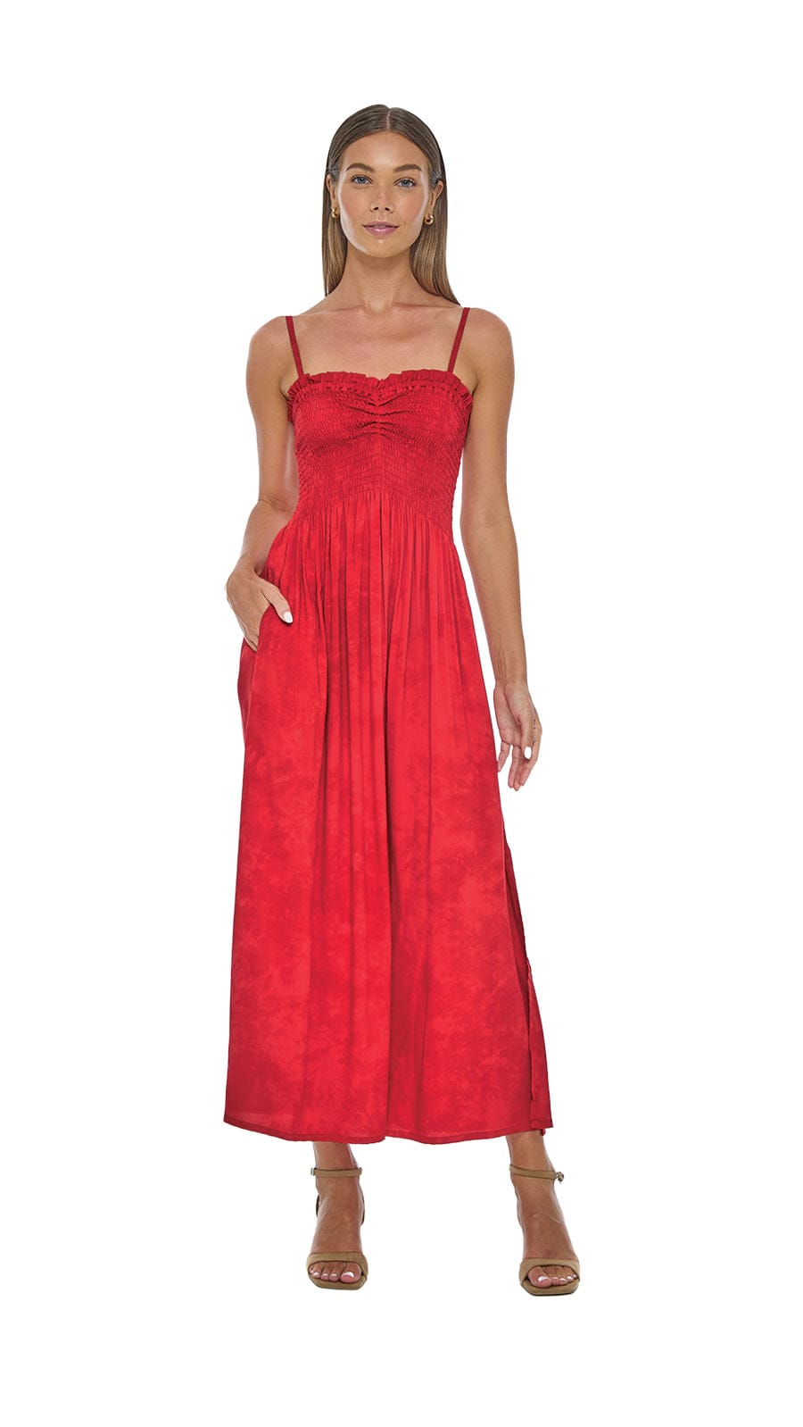 khushclothing DRESSES Kora Midi Dress - Hazy Ruby