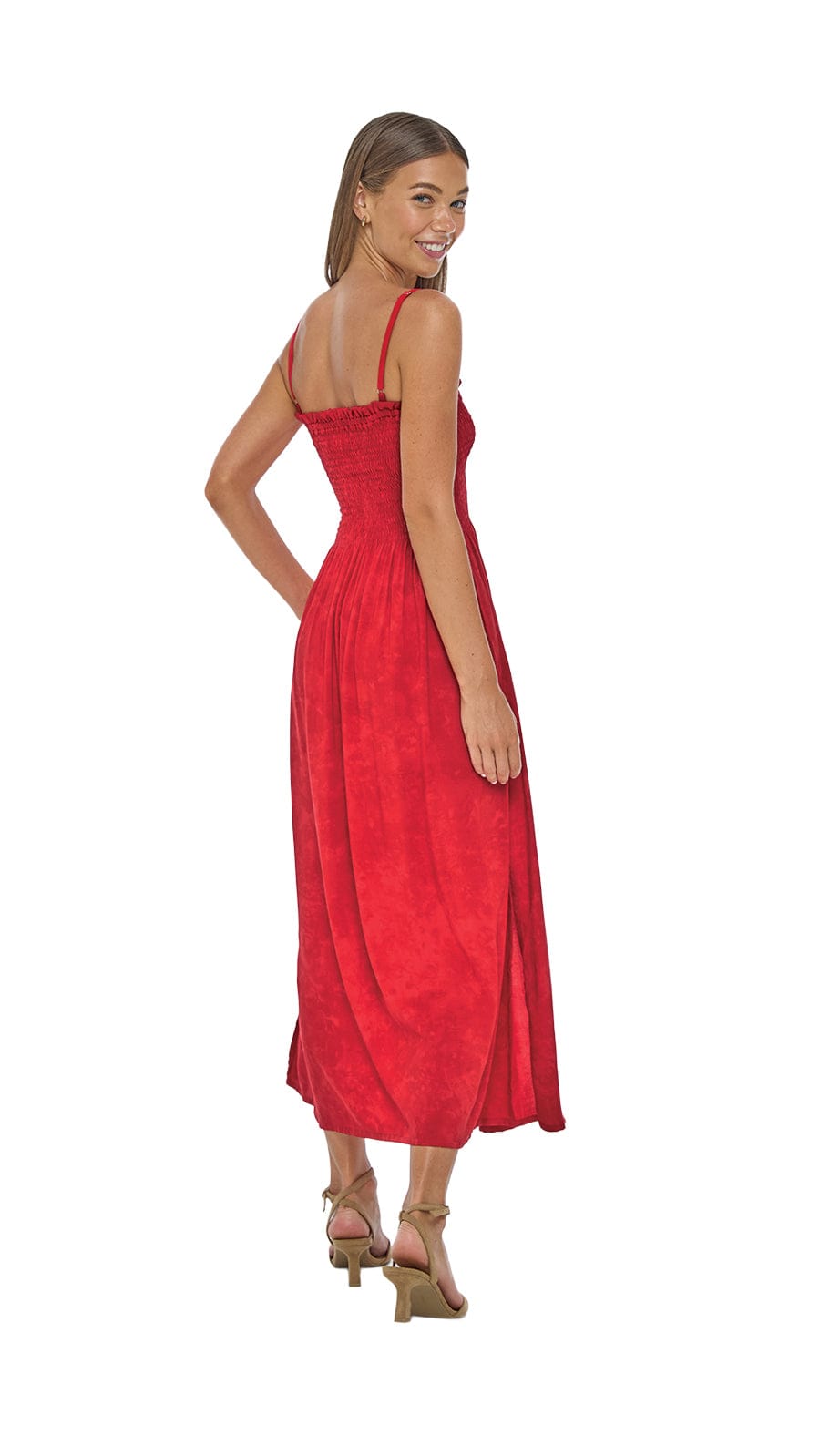 khushclothing DRESSES Kora Midi Dress - Hazy Ruby