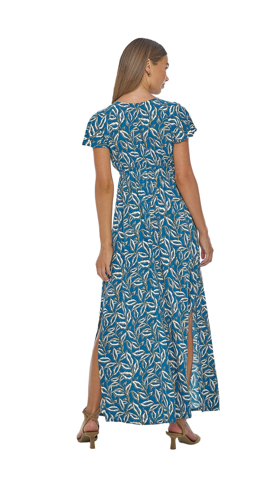 leilani blue maxi dress Leilani Satin Maxi Dress - Royal