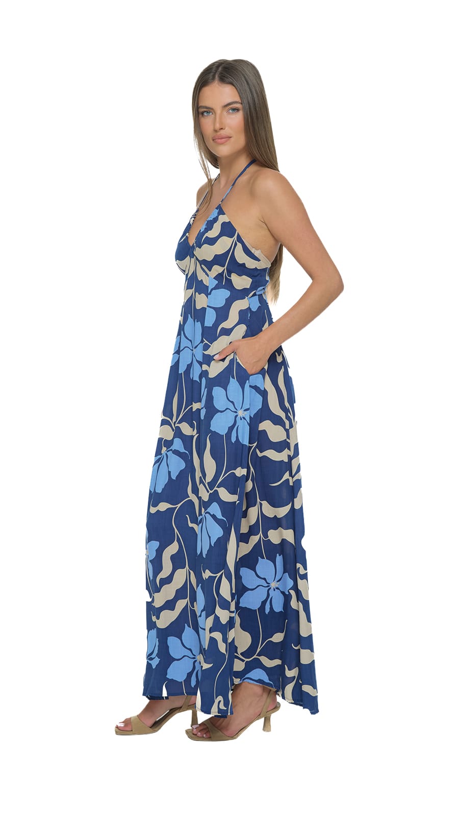 khushclothing DRESSES Lilia Maxi Dress - Fleur Navy