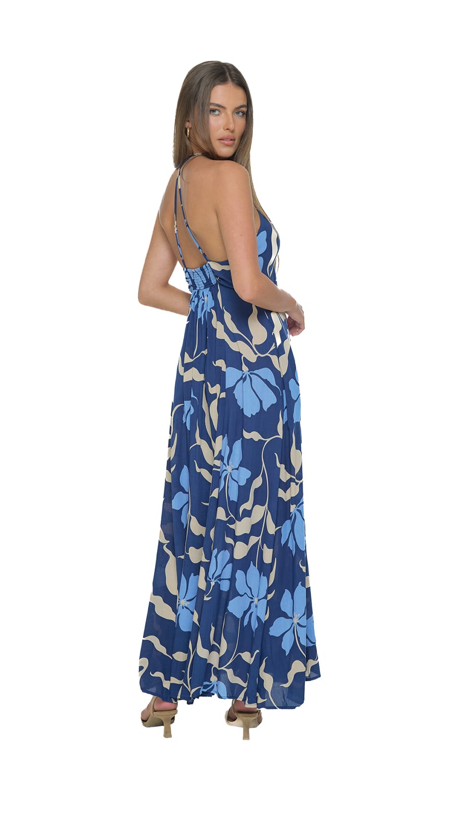 khushclothing DRESSES Lilia Maxi Dress - Fleur Navy