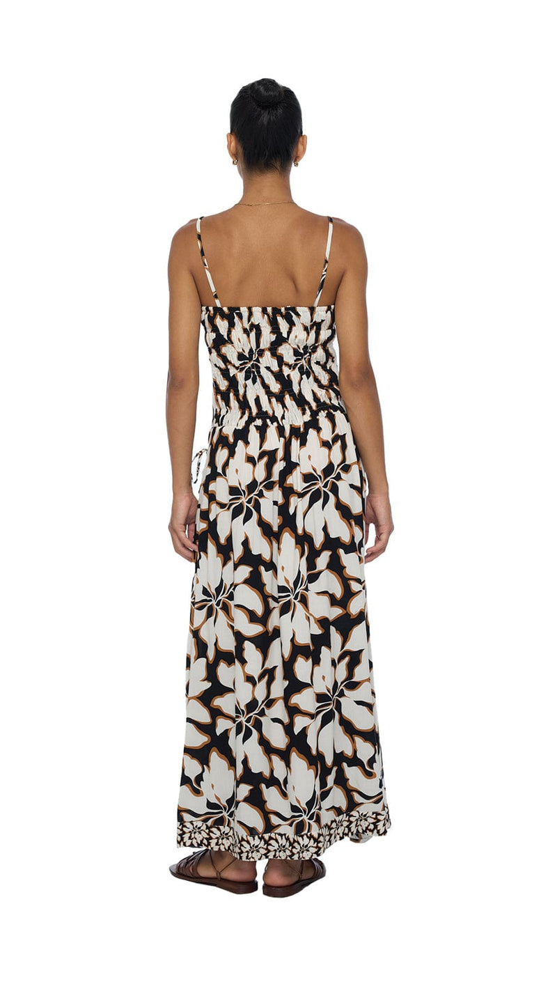khushclothing DRESSES Liora Tropical Whisper Maxi Dress - Blooms Black