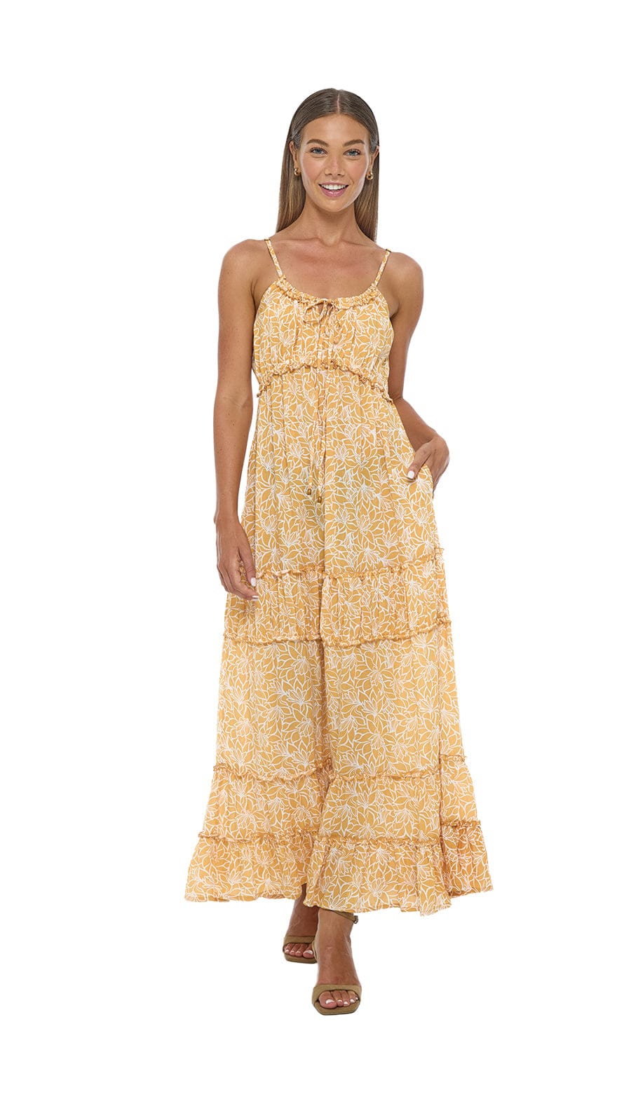 khushclothing DRESSES Lumiya Maxi Dress - Lysoria Yellow