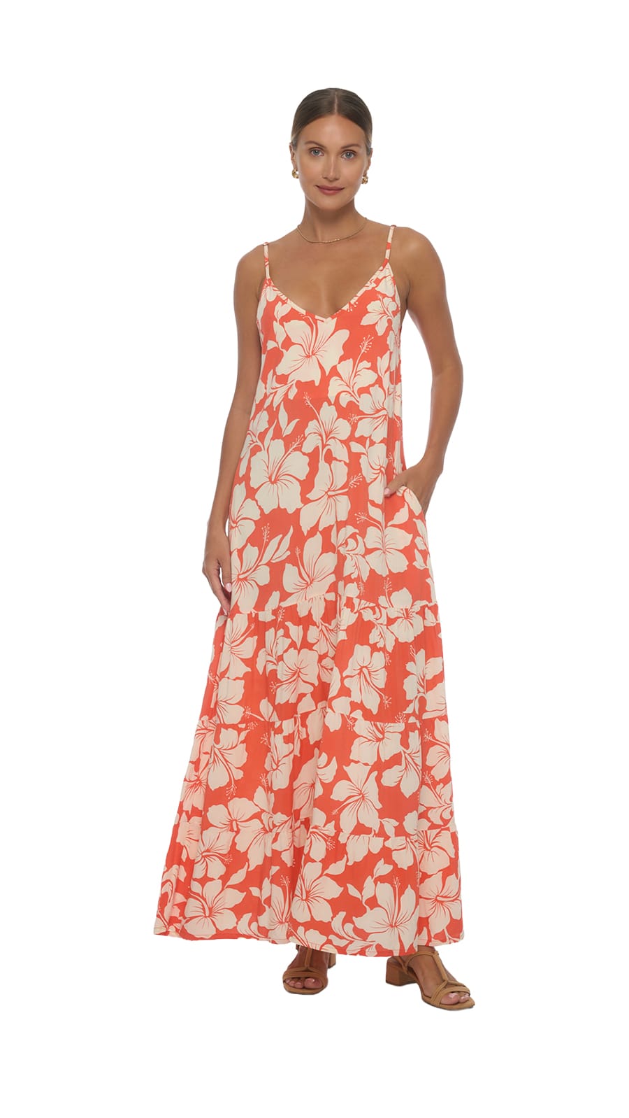 khushclothing DRESSES Lysara Maxi Dress - Lani Coral