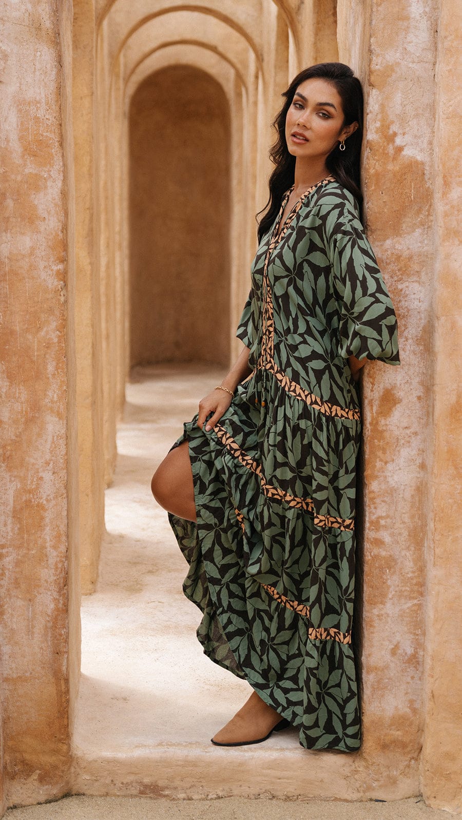 khushclothing DRESSES Maelis Maxi Dress - Petals