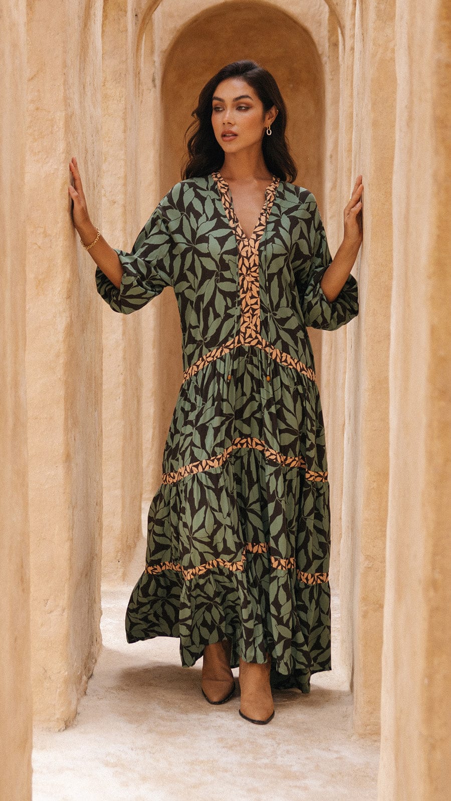 khushclothing DRESSES Maelis Maxi Dress - Petals