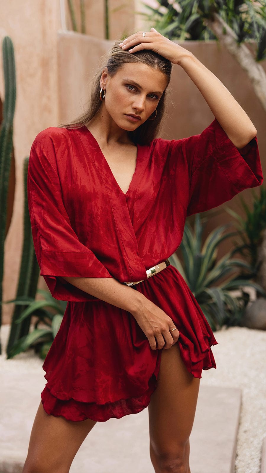 khushclothing DRESSES Mini Playdress Sicily - Murky Crimson Red