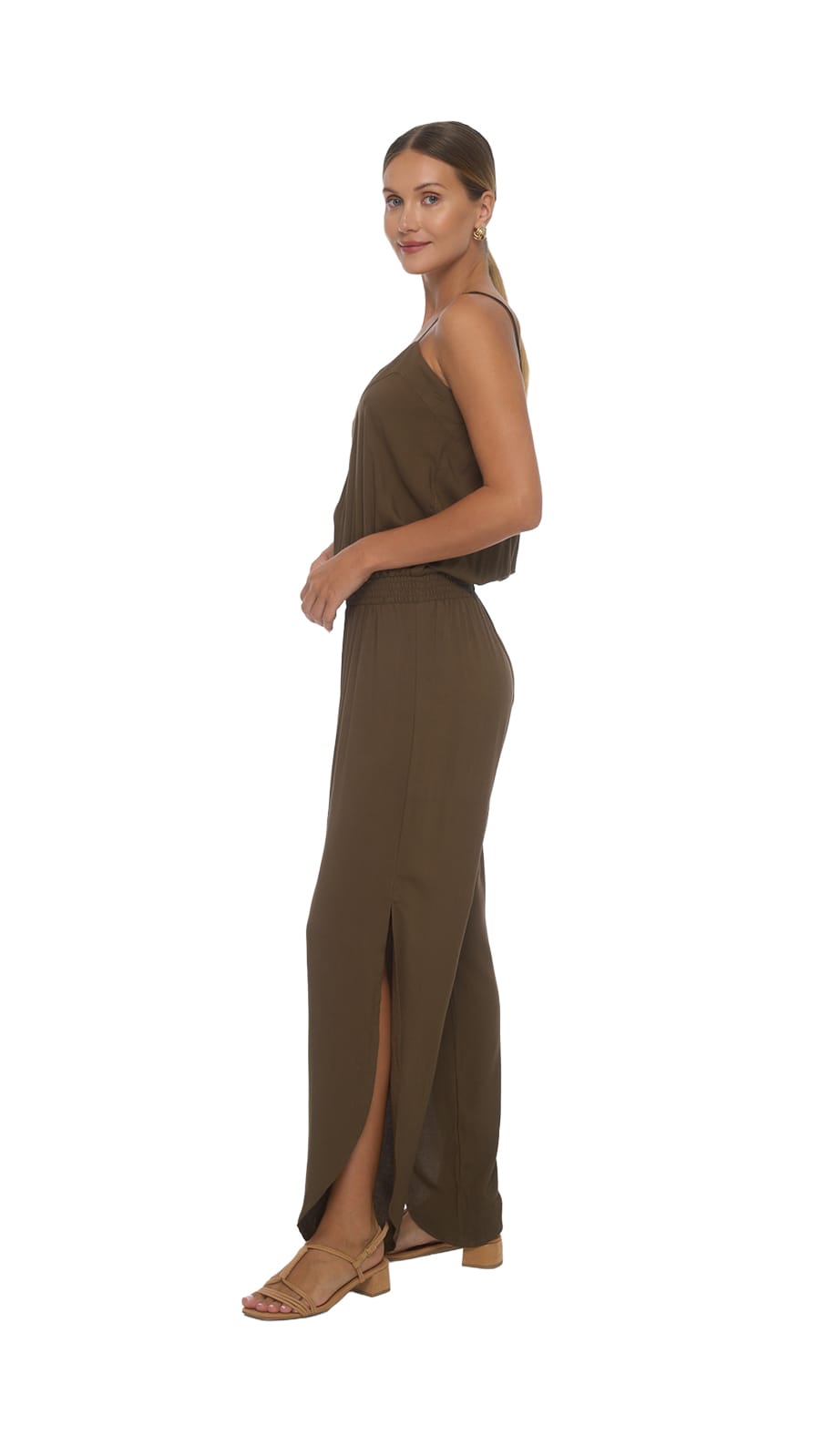 khushclothing DRESSES Olea Jumpsuit - Solid Brown